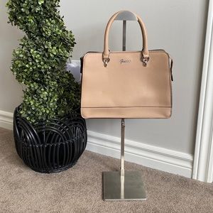 Guess - Beige Faux Leather Handbag with Crossbody Strap